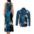 Tokelau Fakaofo Atoll Couples Matching Tank Maxi Dress and Long Sleeve Button Shirt Polynesian Tattoo Plumeria With Map