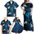 Tokelau Fakaofo Atoll Family Matching Off Shoulder Maxi Dress and Hawaiian Shirt Polynesian Tattoo Plumeria With Map