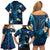 Tokelau Fakaofo Atoll Family Matching Off Shoulder Short Dress and Hawaiian Shirt Polynesian Tattoo Plumeria With Map