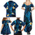 Tokelau Fakaofo Atoll Family Matching Summer Maxi Dress and Hawaiian Shirt Polynesian Tattoo Plumeria With Map