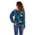 Tokelau Fakaofo Atoll Off Shoulder Sweater Polynesian Tattoo Plumeria With Map