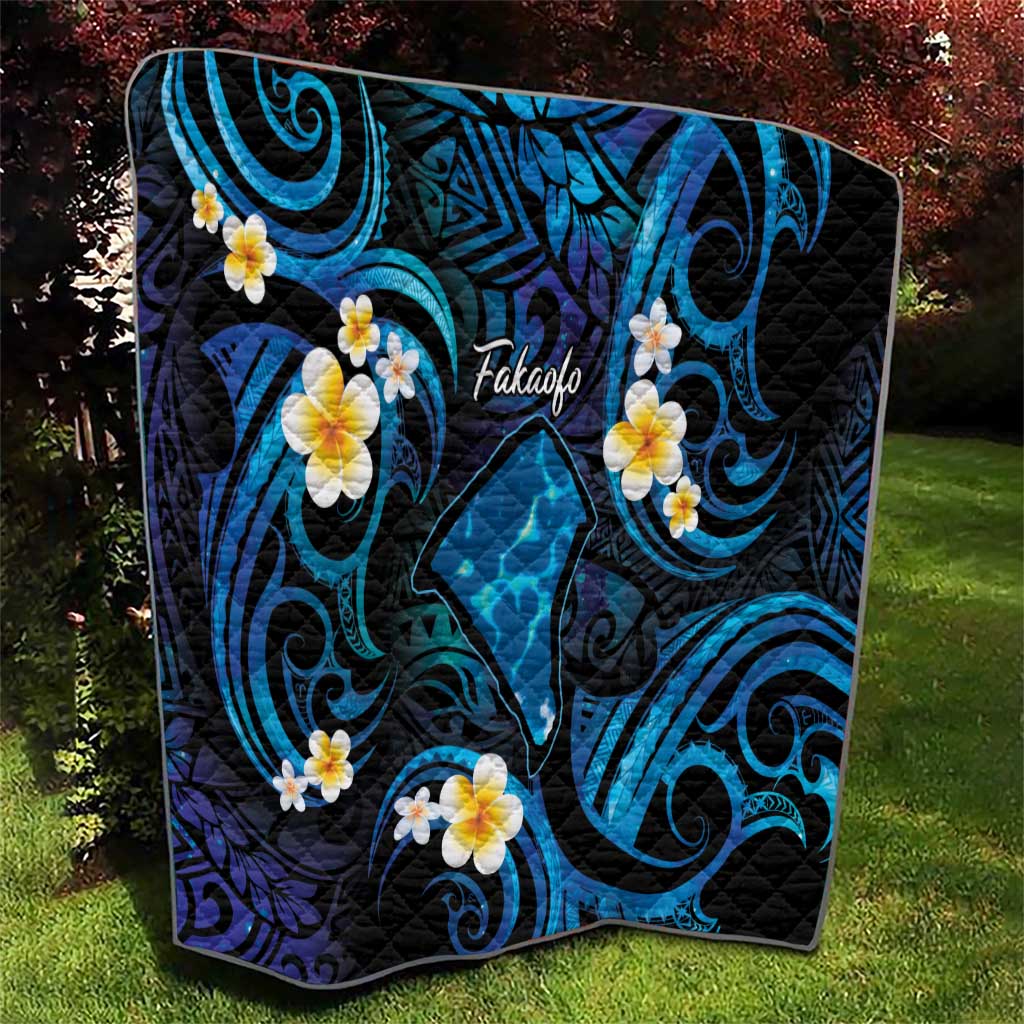 Tokelau Fakaofo Atoll Quilt Polynesian Tattoo Plumeria With Map LT14 - Polynesian Pride