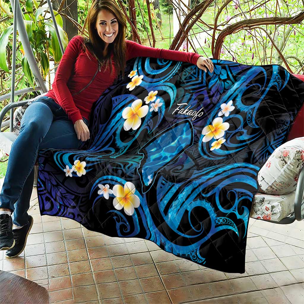Tokelau Fakaofo Atoll Quilt Polynesian Tattoo Plumeria With Map LT14 - Polynesian Pride