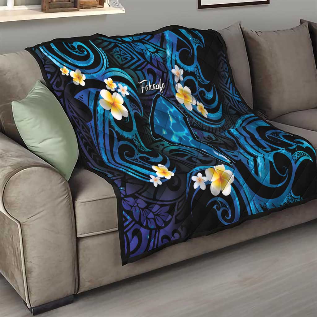Tokelau Fakaofo Atoll Quilt Polynesian Tattoo Plumeria With Map LT14 - Polynesian Pride