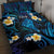 Tokelau Fakaofo Atoll Quilt Bed Set Polynesian Tattoo Plumeria With Map