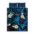 Tokelau Fakaofo Atoll Quilt Bed Set Polynesian Tattoo Plumeria With Map