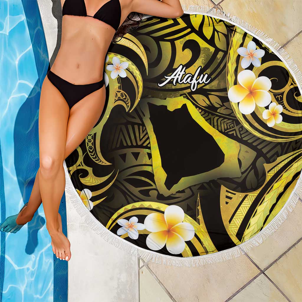 Tokelau Atafu Atoll Beach Blanket Polynesian Tattoo Plumeria With Map LT14 - Polynesian Pride
