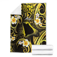 Tokelau Atafu Atoll Blanket Polynesian Tattoo Plumeria With Map LT14 - Polynesian Pride