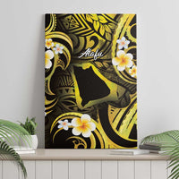 Tokelau Atafu Atoll Canvas Wall Art Polynesian Tattoo Plumeria With Map LT14 - Polynesian Pride
