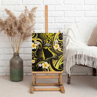 Tokelau Atafu Atoll Canvas Wall Art Polynesian Tattoo Plumeria With Map LT14 - Polynesian Pride