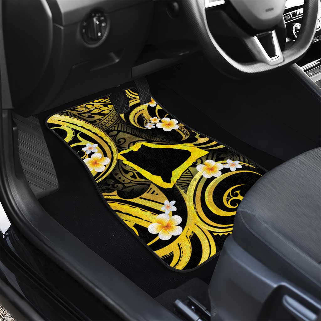 Tokelau Atafu Atoll Car Mats Polynesian Tattoo Plumeria With Map LT14 - Polynesian Pride