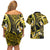 Tokelau Atafu Atoll Couples Matching Off Shoulder Short Dress and Hawaiian Shirt Polynesian Tattoo Plumeria With Map