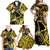 Tokelau Atafu Atoll Family Matching Off Shoulder Maxi Dress and Hawaiian Shirt Polynesian Tattoo Plumeria With Map