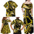 Tokelau Atafu Atoll Family Matching Off Shoulder Maxi Dress and Hawaiian Shirt Polynesian Tattoo Plumeria With Map