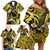 Tokelau Atafu Atoll Family Matching Off Shoulder Short Dress and Hawaiian Shirt Polynesian Tattoo Plumeria With Map