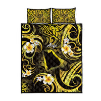 Tokelau Atafu Atoll Quilt Bed Set Polynesian Tattoo Plumeria With Map LT14 - Polynesian Pride
