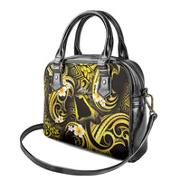 Tokelau Atafu Atoll Shoulder Handbag Polynesian Tattoo Plumeria With Map LT14 - Polynesian Pride