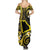 Tokelau Atafu Atoll Summer Maxi Dress Polynesian Tattoo Plumeria With Map