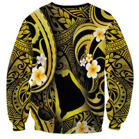 Tokelau Atafu Atoll Sweatshirt Polynesian Tattoo Plumeria With Map LT14 - Polynesian Pride
