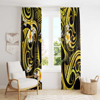 Tokelau Atafu Atoll Window Curtain Polynesian Tattoo Plumeria With Map LT14 - Polynesian Pride