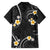 Black And Gray Family Matching Short Sleeve Bodycon Dress and Hawaiian Shirt Curves Polynesian Tattoo Mix Plumeria Flowers