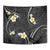 Black And Gray Tapestry Curves Polynesian Tattoo Mix Plumeria Flowers