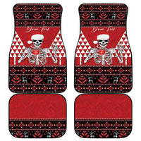 Personalized Hawaii Skull Christmas Car Mats Mele Kalikimaka Hawaiian Kakau LT14 - Polynesian Pride