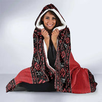 Personalized Hawaii Skull Christmas Hooded Blanket Mele Kalikimaka Hawaiian Kakau LT14 - Polynesian Pride