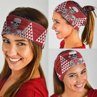 Personalized Hawaii Skull Christmas Neck Gaiter Mele Kalikimaka Hawaiian Kakau LT14 - Polynesian Pride