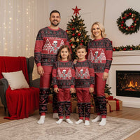 Personalized Hawaii Skull Christmas Pajama Set Mele Kalikimaka Hawaiian Kakau LT14 - Polynesian Pride