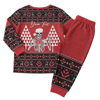 Personalized Hawaii Skull Christmas Pajama Set Mele Kalikimaka Hawaiian Kakau LT14 - Polynesian Pride