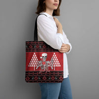 Personalized Hawaii Skull Christmas Tote Bag Mele Kalikimaka Hawaiian Kakau LT14 - Polynesian Pride