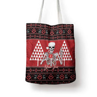 Personalized Hawaii Skull Christmas Tote Bag Mele Kalikimaka Hawaiian Kakau LT14 - Polynesian Pride
