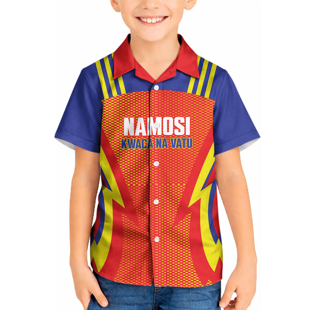 Namosi Fiji 2026 Rugby Custom Kid Hawaiian Shirt Kwaca Na Vatu LT14 Kid Red - Polynesian Pride