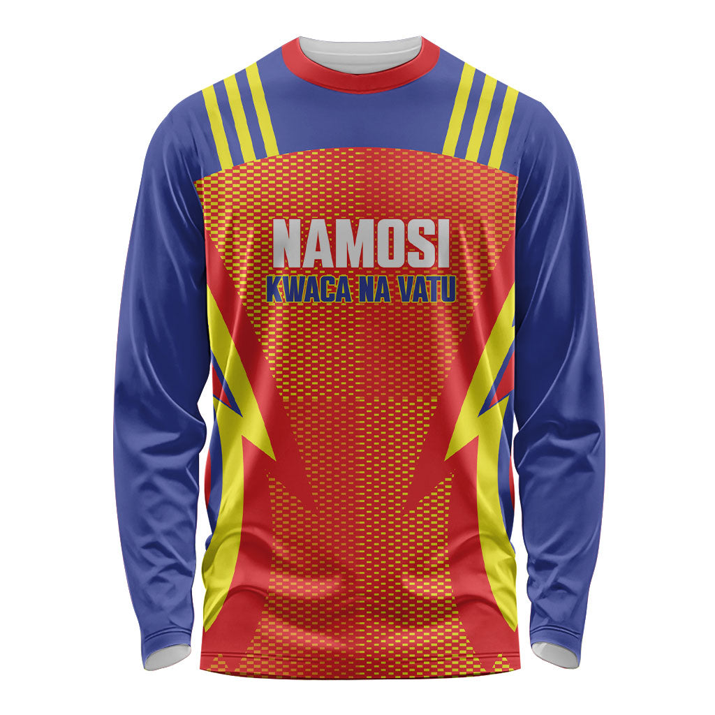 Namosi Fiji 2026 Rugby Custom Long Sleeve Shirt Kwaca Na Vatu LT14 Unisex Red - Polynesian Pride