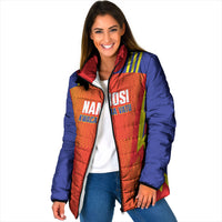 Namosi Fiji 2026 Rugby Custom Padded Jacket Kwaca Na Vatu LT14 Women Red - Polynesian Pride