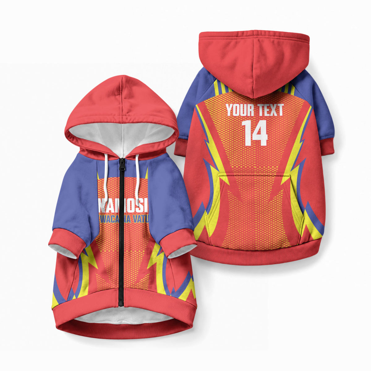 Namosi Fiji 2026 Rugby Custom Pet Hoodie Kwaca Na Vatu LT14 Zip-up Red - Polynesian Pride