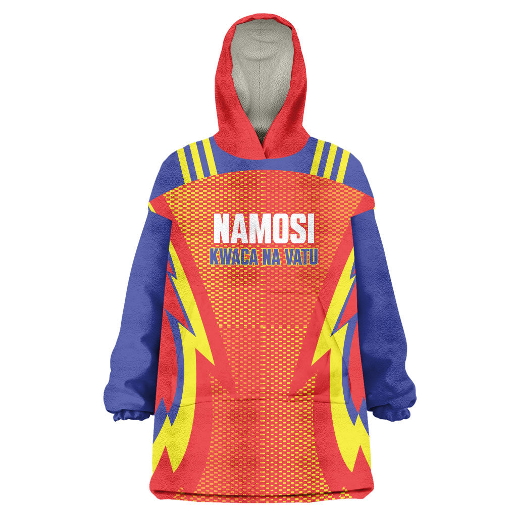 Namosi Fiji 2026 Rugby Custom Wearable Blanket Hoodie Kwaca Na Vatu LT14 One Size Red - Polynesian Pride