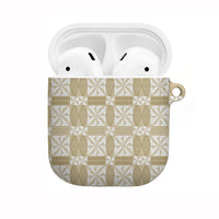 Beige Ngatu Pattern Malo e Lelei Tonga AirPods Case