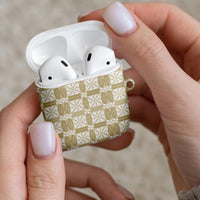 Beige Ngatu Pattern Malo e Lelei Tonga AirPods Case