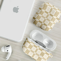 Beige Ngatu Pattern Malo e Lelei Tonga AirPods Case