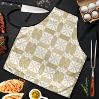 Beige Ngatu Pattern Malo e Lelei Tonga Apron