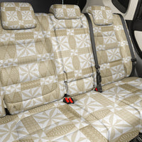 Beige Ngatu Pattern Malo e Lelei Tonga Back Car Seat Cover