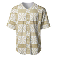 Beige Ngatu Pattern Malo e Lelei Tonga Baseball Jersey