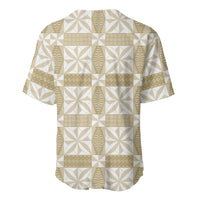 Beige Ngatu Pattern Malo e Lelei Tonga Baseball Jersey