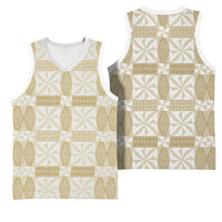 Beige Ngatu Pattern Malo e Lelei Tonga Basketball Jersey