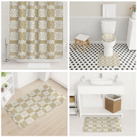 Beige Ngatu Pattern Malo e Lelei Tonga Bathroom Set
