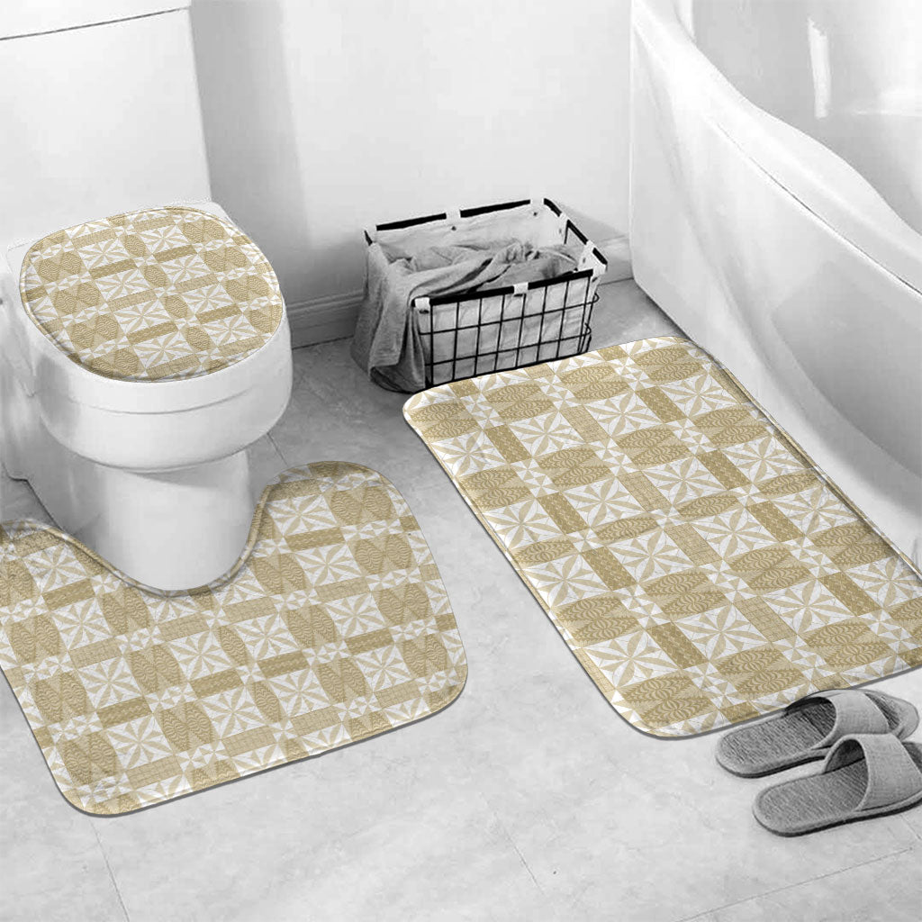 Beige Ngatu Pattern Malo e Lelei Tonga Bathroom Set