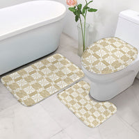 Beige Ngatu Pattern Malo e Lelei Tonga Bathroom Set