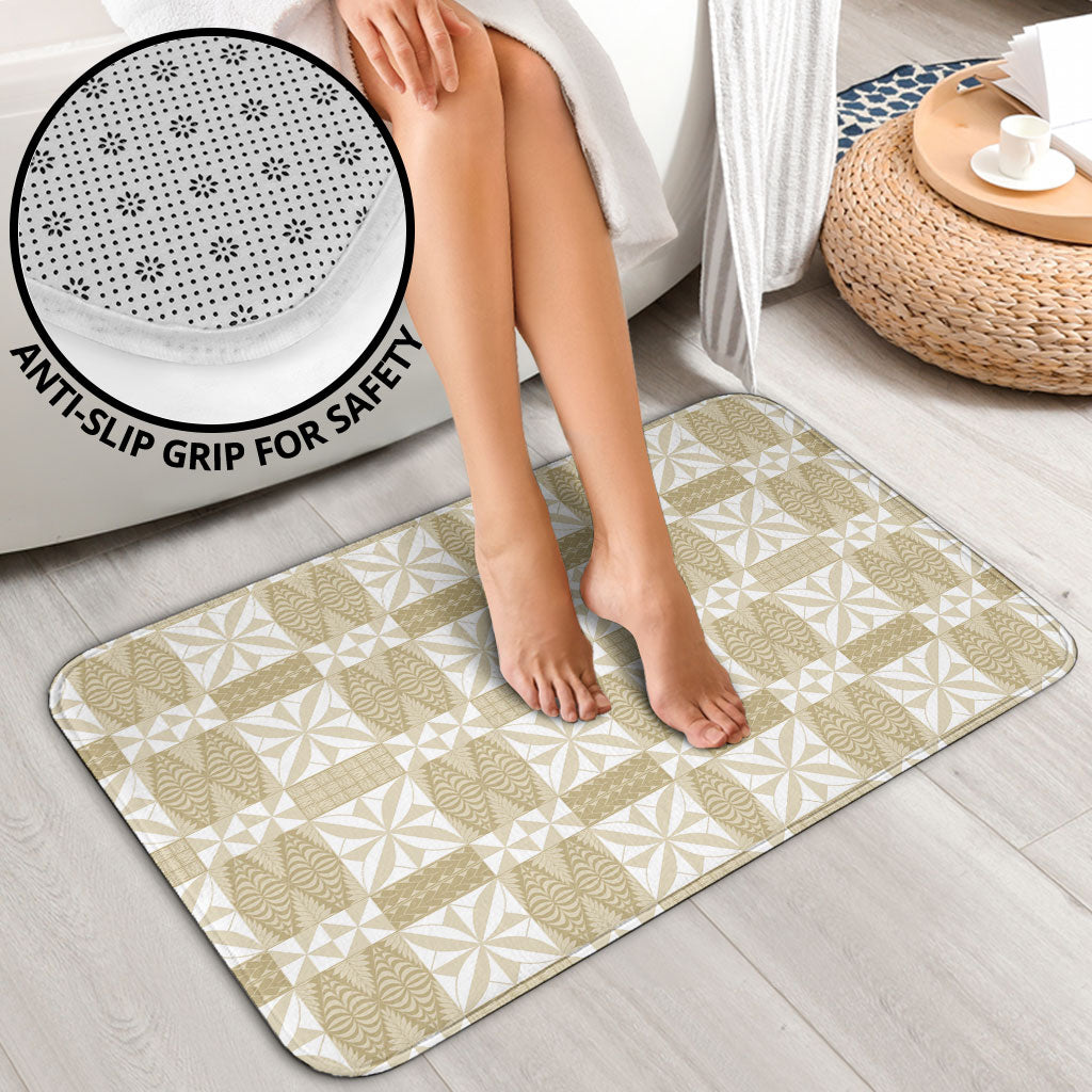 Beige Ngatu Pattern Malo e Lelei Tonga Bathroom Set